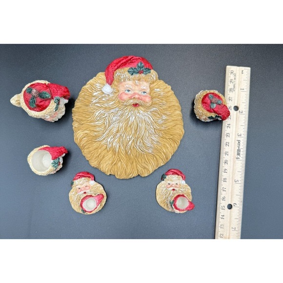 Wong's International Trading Inc Santa Claus Christmas Mini Tea Set 10 piece VTG - Picture 3 of 10